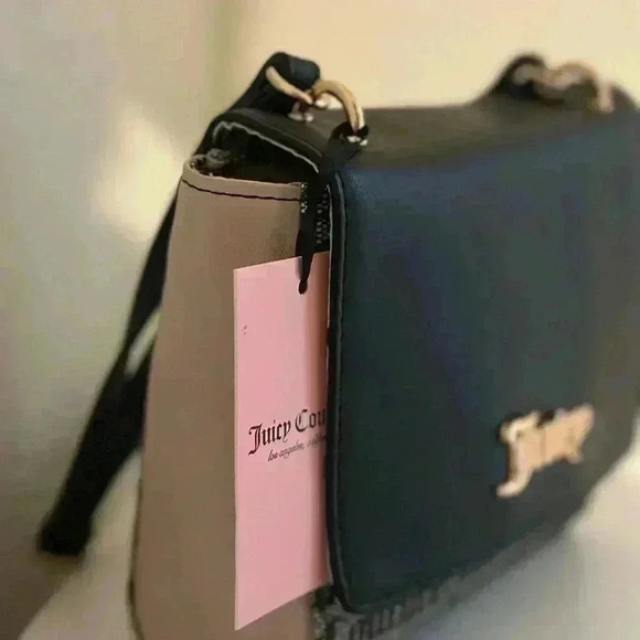 Juicy Couture Spring Fling Crossbody Black Purse - Picture 2 of 3
